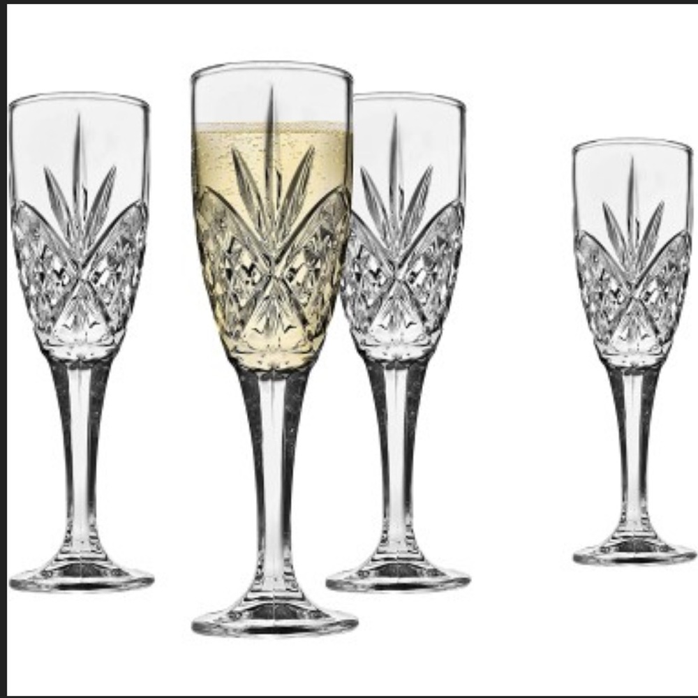 Crystal Champagne Flutes set of 4